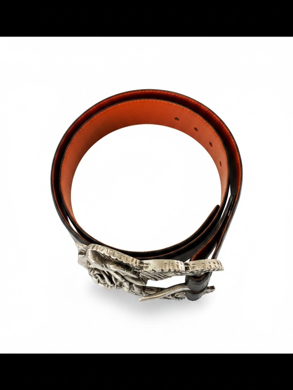 Women’s Hartnell Belt Imported Alligator Grain Calfskin with Rose buckle. - Picture 13 of 16